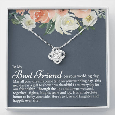 Best Friend (New) Wedding Day Love Knot Necklace - Love You This Much
